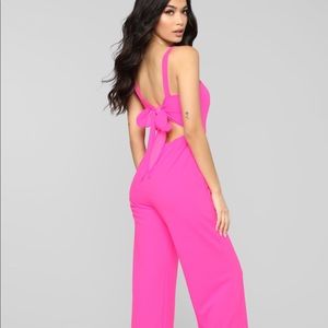 Fashion nova pink jumpsuit